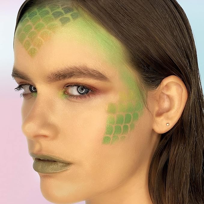 Stencil1FX - Mermaid Scales Eye Makeup Stencil for Costumes, Dress Up, Halloween, Cosplay, Arts, Face Painting