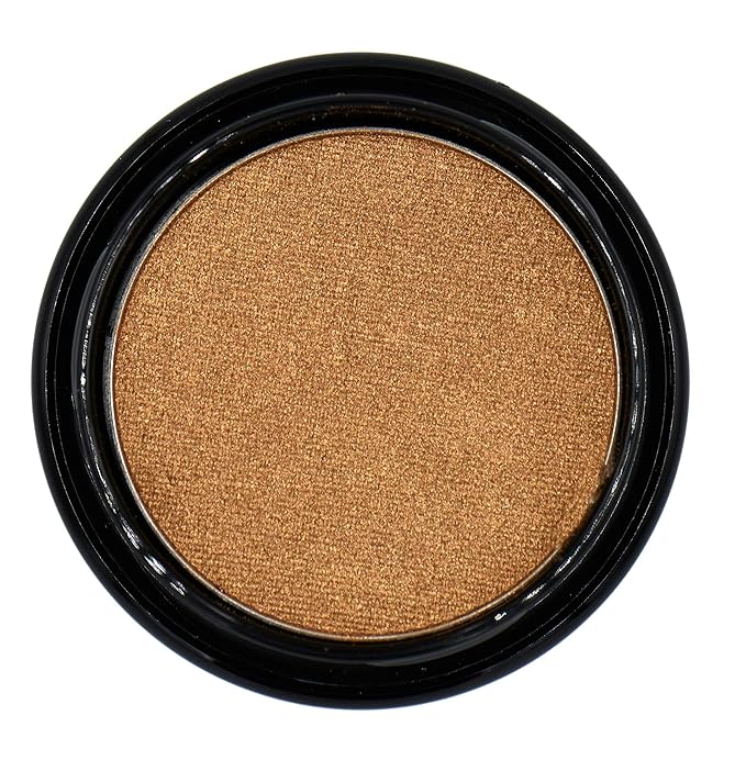 Antique Gold Carmel Bronze Shimmer Pressed Powder Single Vegan Eyeshadow; Talc, Paraben & Cruelty Free