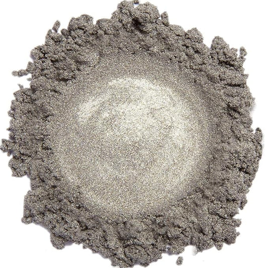 Demure Mineral Eye Shadow (Pewter) - Shimmer Loose Powder, Glitter Eyeshadow, Organic Natural Makeup, Professional Eye Makeup