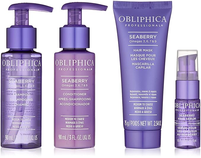 Obliphica Seaberry Medium To Coarse Travel Kit - Elevate Your Hair Care On the Go