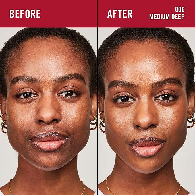 Rimmel Multi-Tasker Better Than Filters, 006 Medium Deep, Face Primer, Glow Booster and Highlighter, Vegan Formula, Anti-Ageing Benefits, Light-Reflecting Pigments, Giant Soft-Touch Wand, 1oz