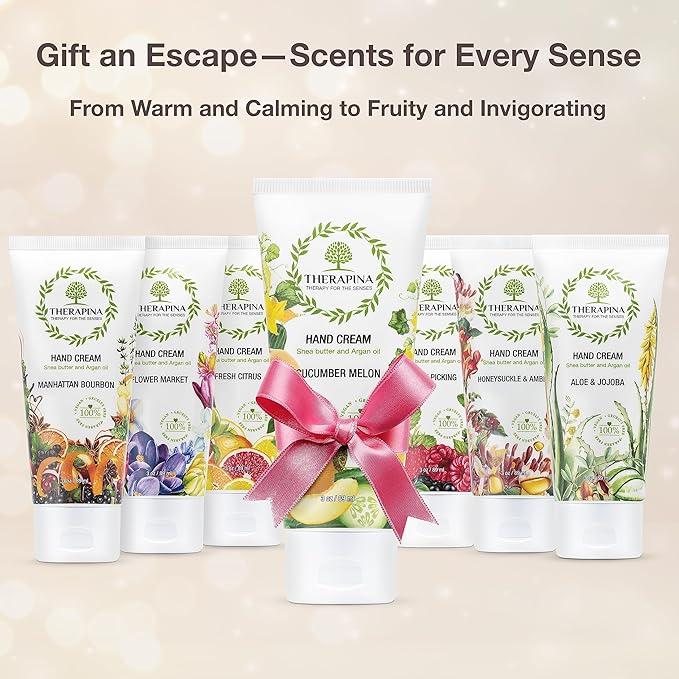 Aromatherapy Hand Cream for Dry Skin – Shea Butter Hand Cream for Women and Men with an Awakening, Long-Lasting Cucumber Melon Scent – Vegan Hand Cream Lotion for Dry Skin, 3 Oz.