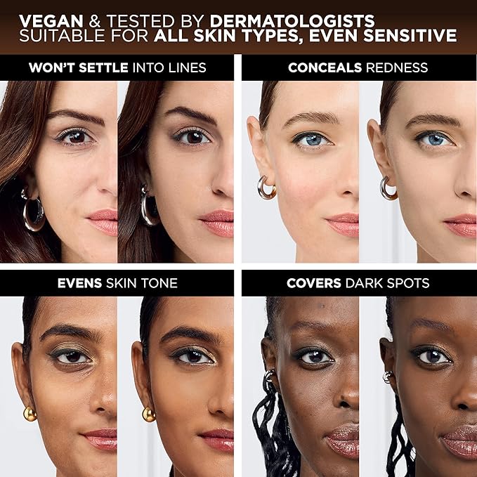 L'Oreal Paris True Match Super-Blendable Foundation, Medium Coverage Liquid Foundation Makeup, C2, Light, 1 Fl Oz