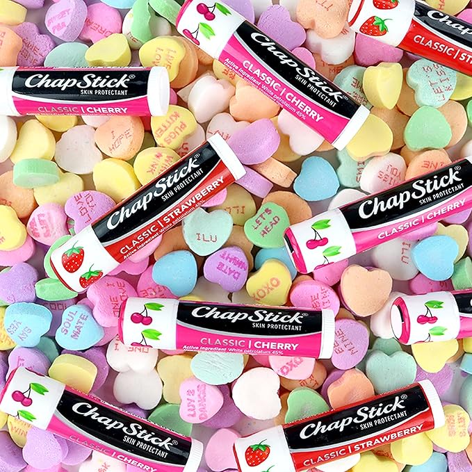 ChapStick Lip Moisturizer, Classic Strawberry 3-Packs (12 Sets/36 Tubes) – Bulk Lip Balm, Fruity & Sweet, 0.15 Oz Ea