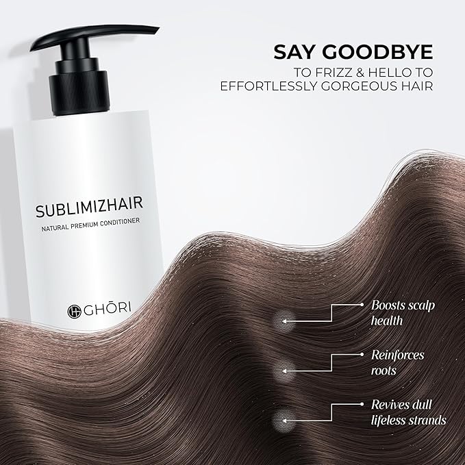 Sublimizhair Herbal Premium Conditioner for Silky Smooth Hair | Detangles, Strengthens Damaged Strands | Deep Hydration & Frizz Control, Nourishing Conditioner | Sulphate-Free, 300 ml/10.1 fl oz