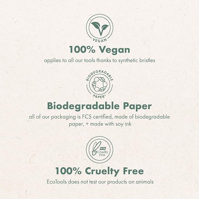 EcoTools Dry Body Brush, Cruelty-Free Bristles Exfoliate & Smooth Skin, Dry Brushing Removes Flaky Skin, May Help Improve Circulation & Tone, Eco-Friendly Skincare Tool, Vegan & Cruelty-Free, 1 Count