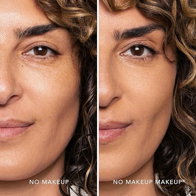 Long-Lasting Lightweight Foundation & Brush Duo | Cruelty-Free, Fragrance-Free, Buildable, Transfer-Proof Makeup (Tan)