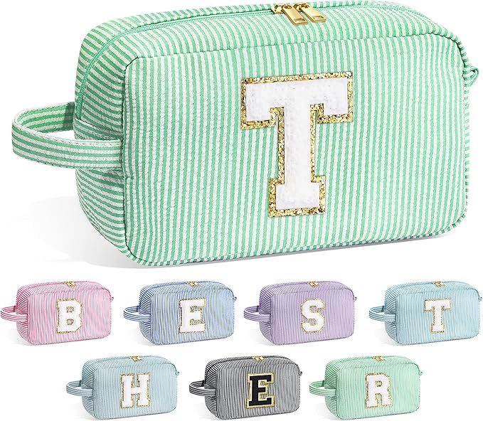 YOOLIFE Teacher Appreciation Gifts - Personalized Monogram Makeup Bags for Women