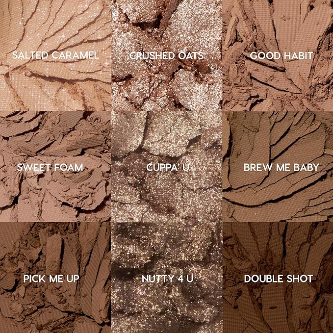 ColourPop Deja Brew Eyeshadow Palette - Cool-Toned Nude Eye Makeup Palette with Matte, Metallic and Matte Sparkle Finishes - High-Pigment Eye Makeup with a Long-Wearing Formula (0.3 oz)