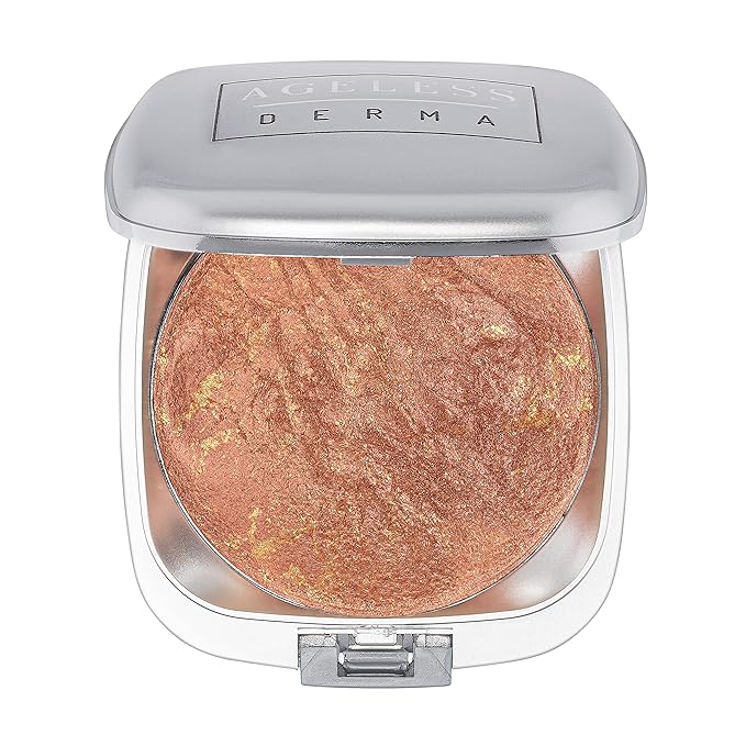 Baked Mineral Blush Makeup with Botanical Extracts (Bronze Swirl) Made in USA