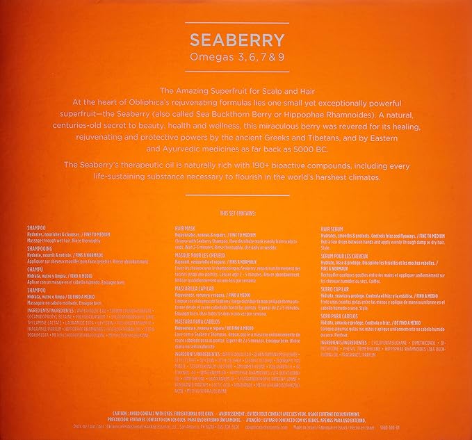 Obliphica Expect Perfection Volume & Body Seaberry Collection Set - Elevate Your Haircare Experience with Luxurious Volumizing and Bodifying Formulas for Beautifully Enhanced Hair