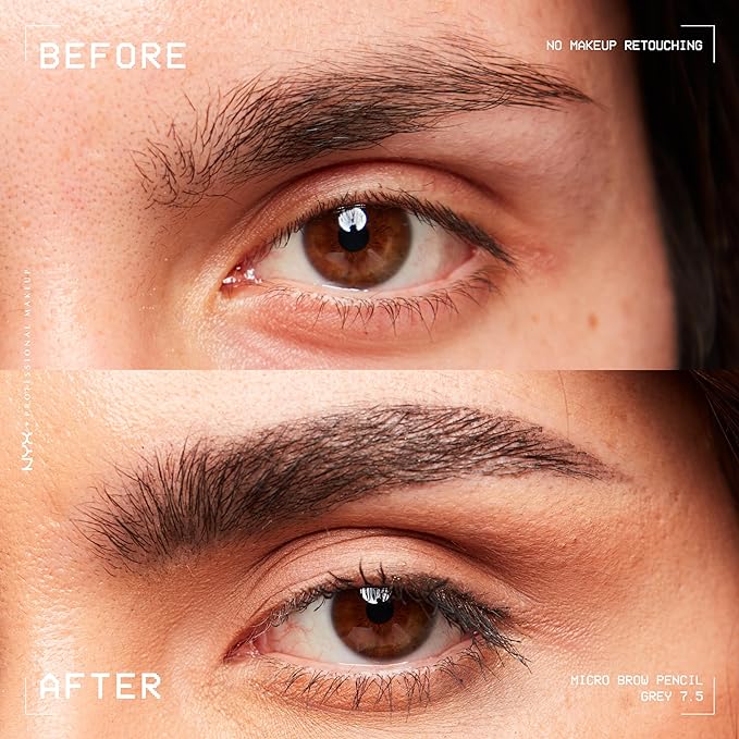 NYX PROFESSIONAL MAKEUP Micro Brow Pencil, Precise Eyebrow Pencil - Grey