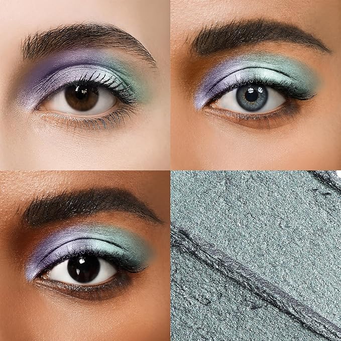 Cream Waterproof Hypoallergenic Eyeshadow Stick, long wear Metallic Glitter Matte Eye Shadow Pencil With Makeup Brush, Eye Brightener, 51 Diamond Metallic