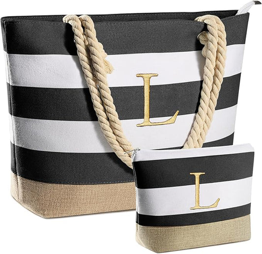 YOOLIFE Beach Bags for Women - Travel Canvas Beach Tote, Pool Waterproof Bag, Travel Essentials, Gifts for Women Birthday