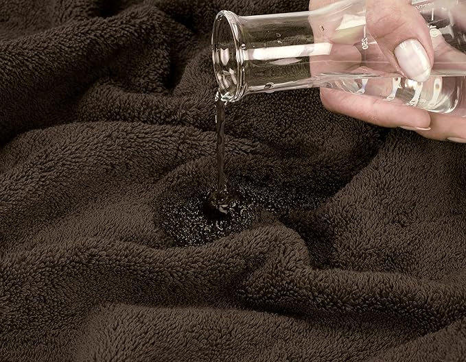 American Soft Linen Luxury 6 Piece Towel Set, 2 Bath Towels 2 Hand Towel 2 Washcloths, 600 GSM 100% Cotton Turkish Towels for Bathroom, Brown Towel Sets