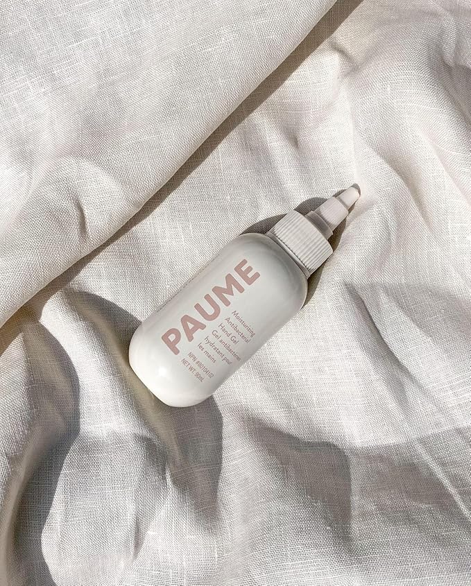 PAUME Moisturizing Antibacterial Sanitizer Hand Gel, 3 Fl Oz, Silicon & Paraben Free, No Artificial Fragrances & Vegan, Long-Lasting Hydration