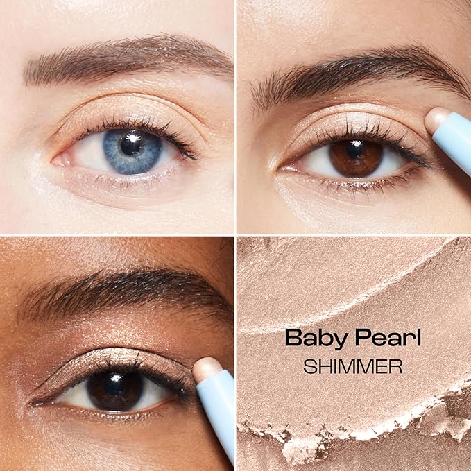 ALLEYOOP 11th Hour Waterproof Cream Eyeshadow Stick – Long-Lasting Eye Shadow Pencil & Eyeliner, Cream to Powder Stick & Highlighter – Smudge-Proof Eyeshadow Shimmer, Baby Pearl Shimmer