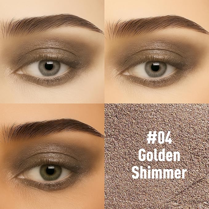 FV Cream Shimmer Eyeshadow Stick，Long Lasting & Waterproof, Multi-Use & High Pigment Eyeshadow Makeup Stick, Golden Shimmer