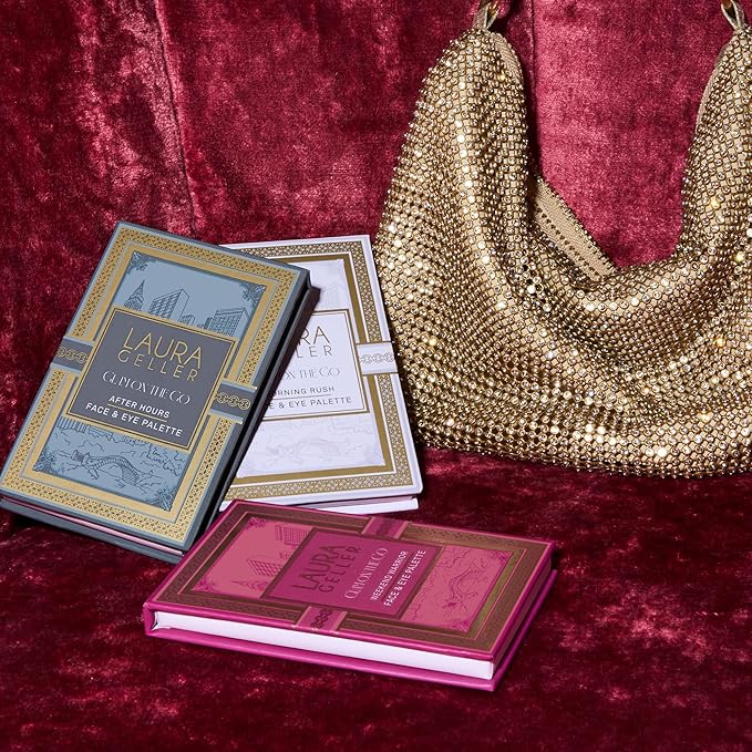 LAURA GELLER NEW YORK Glam On the Go Eyeshadow & Blush Palettes - Each Set Includes Three Palettes - Ready for Gifting - Easy to Use Makeup for Mature Skin