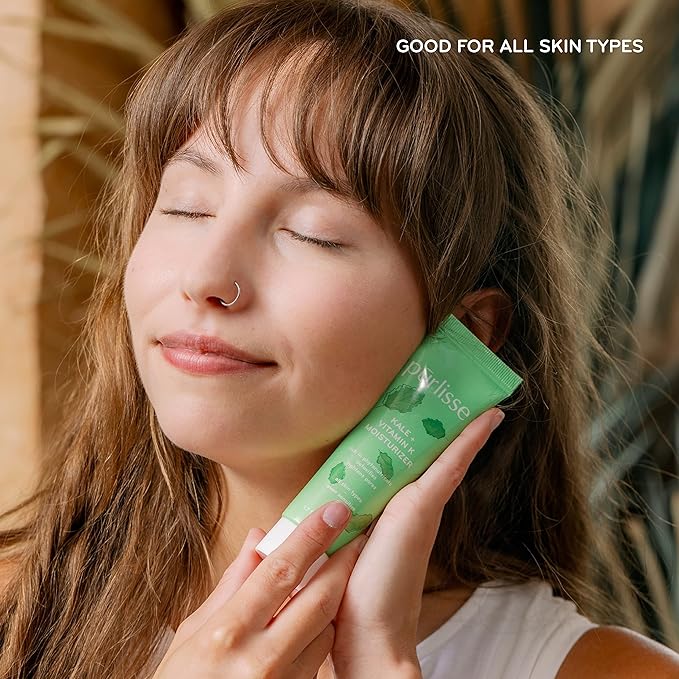 pürlisse Kale + Vitamin K Hydrating Face Moisturizer - Face Moisturizer for Detoxifying & Pore Tightening - Packed with Antioxidants for Smooth, Radiant & Youthful Skin (1.7 Fl oz)