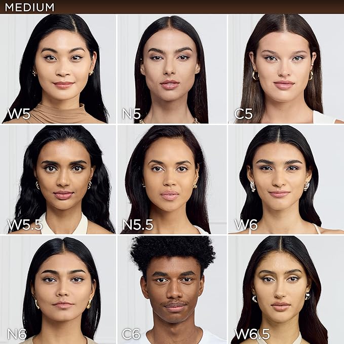 L'Oreal Paris True Match Super-Blendable Foundation, Medium Coverage Liquid Foundation Makeup, W5.5, Medium, 1 Fl Oz