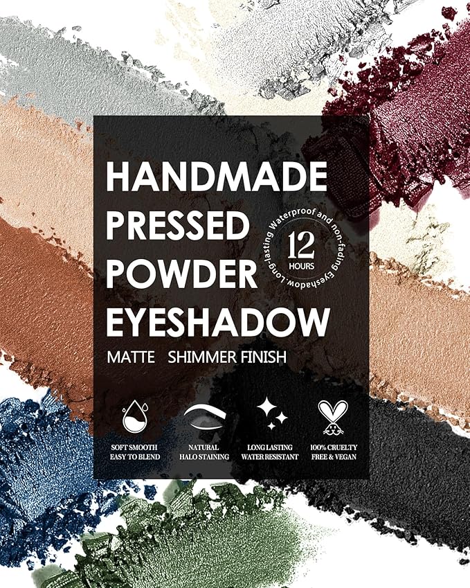 Single Coral Eyeshadow Matte, Handmade Pressed Eyeshadow Palette Long Lasting With No Creasing Pigmented Orange Eye Shadow (Rich Coral)