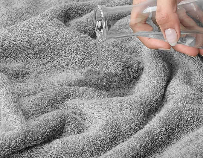 American Soft Linen Oversized Bath Sheet 40x80 Extra Large for Bathroom, 600 GSM 100% Cotton Turkish Jumbo Bathsheet Towels for Adults, Light Grey Bath Sheet