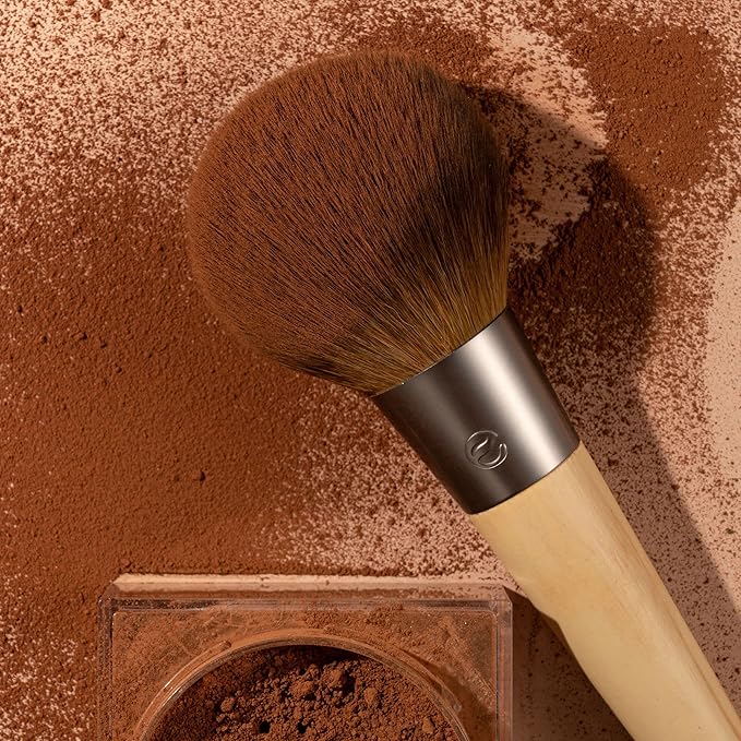 EcoTools Full Powder Brush, Fluffy Makeup Brush For Loose & Pressed Powder, Best For Setting Makeup, Large Brush Head With Soft, Synthetic Bristles, Eco-Friendly & Cruelty-Free, 1 Count