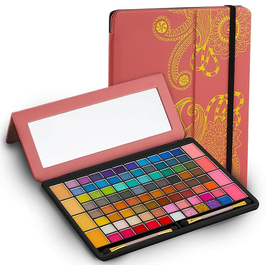 Toysical All In One Makeup Kit in Leather Case - Eye Shadow Palette Makeup for Girls, Teens and Women, Highly Pigmented - 88 Colors Eyeshadow Palette - Make Up Set for Beginners or Pros