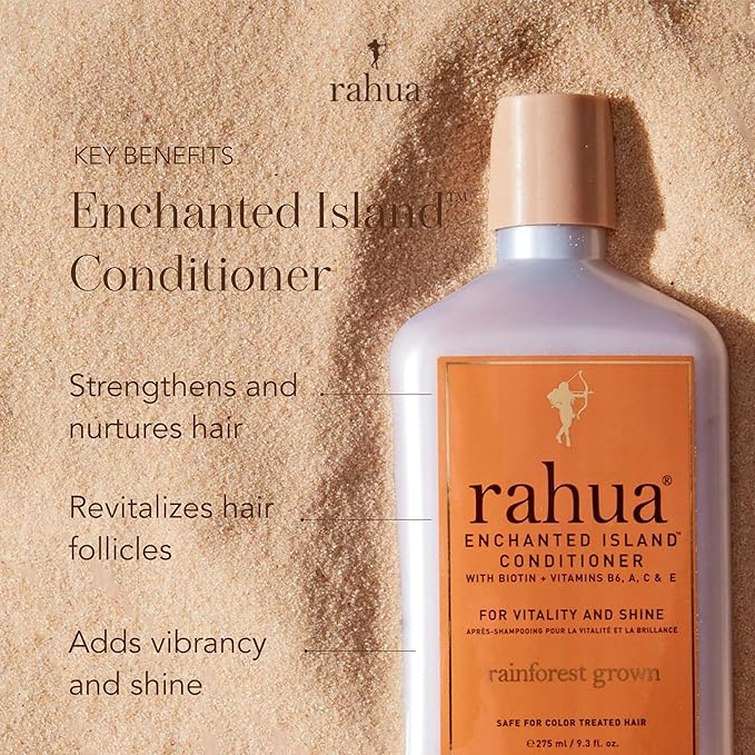 Rahua Enchanted Island Hair Conditioner, Vegan, Deep Conditioning for Medium to Thick Hair, Strengthening Formula with Biotin, Oil, Quinoa, Pomegranate, Coconut & Guava Scent, 9.3 Fl Oz