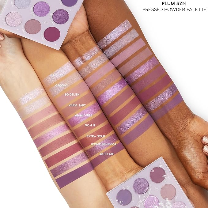 ColourPop Eyeshadow Palette - Eye Makeup Palette with Matte, Metallic, Matte Sparkle & Glitter Finishes - High-Pigment Eye Makeup with a Long-Wearing Formula - Plum Szn (0.3 oz)