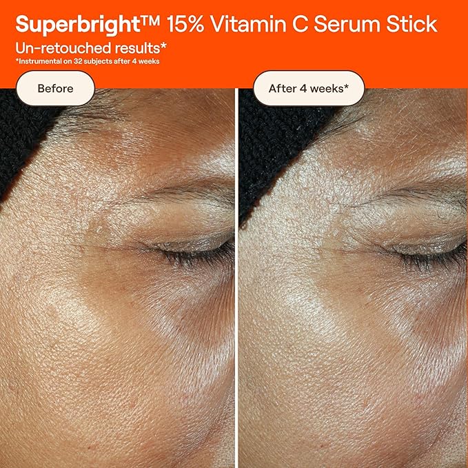 Live Tinted Superbright 15% Vitamin C Face Serum Stick - Balm to Serum Stick - Brightens Uneven Skin Tone & Texture, Targets Fine Lines & Wrinkles, 0.5 oz / 15g