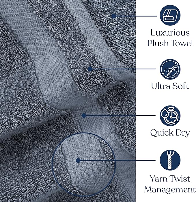 Delara Organic Cotton Luxuriously Plush Bath Sheet | GOTS & Oeko-TEX Certified | Premium Hotel Quality Towels | Feather Touch Technology| 650 GSM Long Staple|Soft, Quick Dry & Ultra-Absorbent 36"x70"