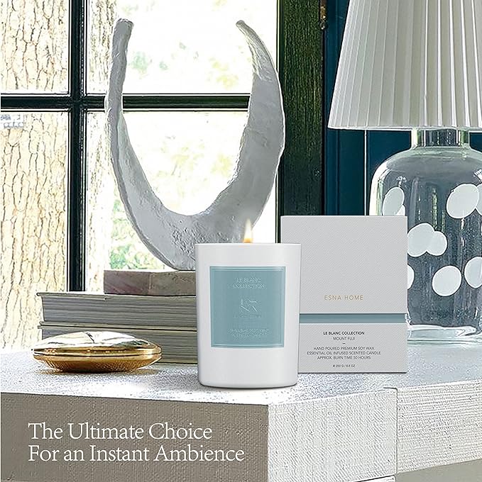 Luxury Scented Candle Hand Poured All Natural Soy Wax Essential Oil Stress Relief Candle for Home Scented Aromatherapy Birthday Gifts for Women Christmas Gifts for mom Couples 50 hrs