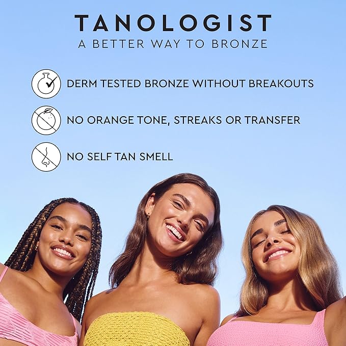 Tanologist Medium Self Tan Mousse, Self-Tanning Mousse, Streak-Free, Natural Glow, No Fake Tan Smell Or Orange Tone, Long Lasting, Clean Ingredients, Vegan, 6.76 fl. oz/200 ml Bottle