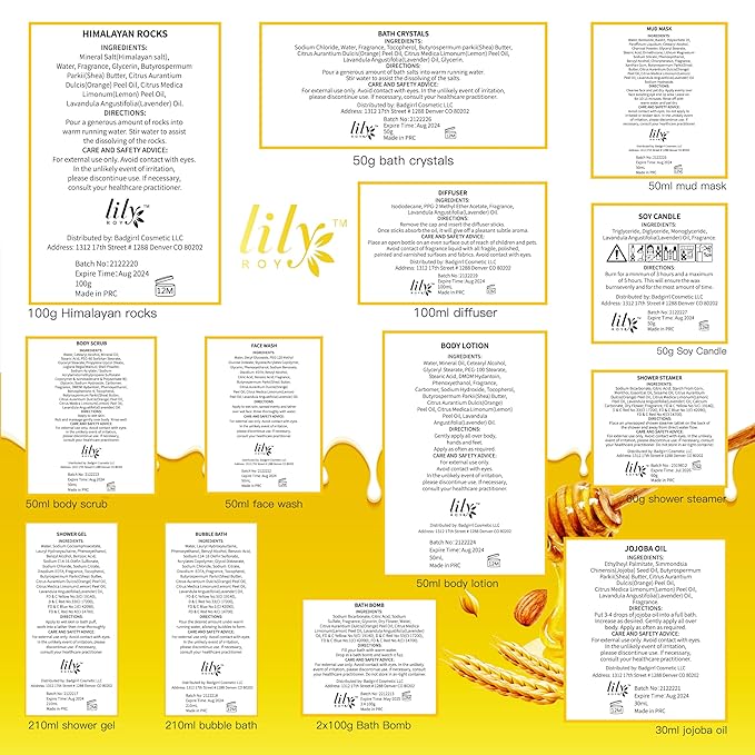 Mother's Day Gift for Mom - 21-Piece Luxury Bath & Body Gift Basket Set for Women, Spa Gift Basket Self Care & Pampering Gifts for Her | Christmas, Birthday Gifts, All Occasion Present with Bath Bomb