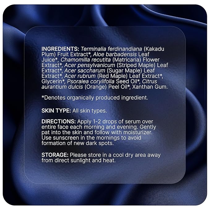 Even Glow - Organic Vitamin C Serum for Dark Spots on Face - Dark Spot Corrector, Dark Spot Remover for Face & Body - with Kakadu Plum Extract, Maple Leaf Extract, Aloe Leaf Juice & More - 1 Fl Oz