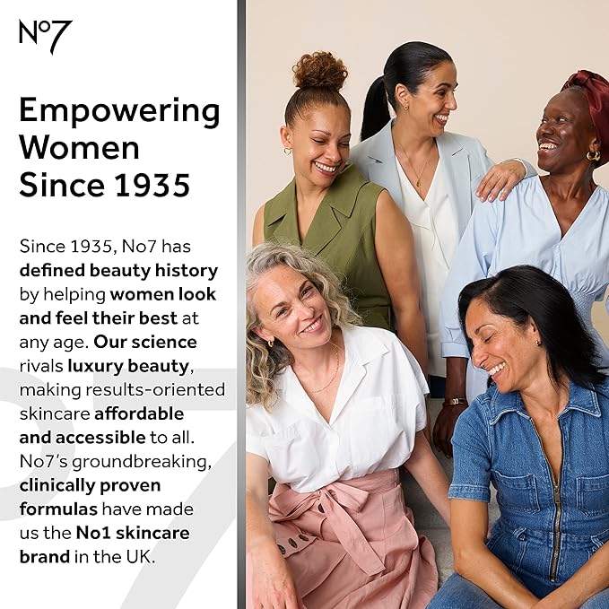 No7 Lift & Luminate Triple Action Serum Foundation - Liquid Makeup with SPF 15 for a Dewy, Glowy Base - Radiant Formula for Mature Skin - Warm Beige (1 Fl Oz)