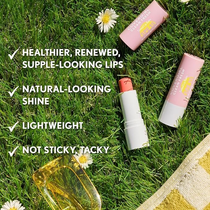 COVERGIRL Clean Fresh Tinted Lip Balm SPF 15-10 - You Make Me Blush, with Mineral Sunscreen, Moisturizing, Vegan Formula, 0.14oz