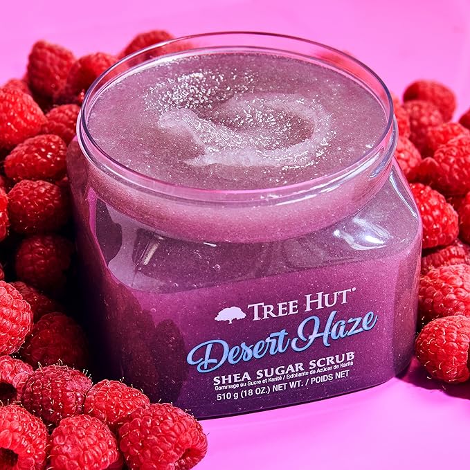 Tree Hut Desert Haze Shea Sugar Scrub, Exfoliating, Hydrating & Moisturizing Body Scrub with Shea Butter & Nourishing Essential Oils, Smooth & Soften Skin, 18 oz