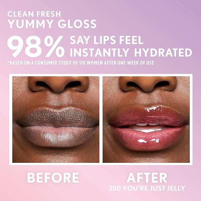 COVERGIRL Clean Fresh Yummy Lip Gloss, Sheer, Natural Scents, Vegan Formula - Youâ€™re Just Jelly