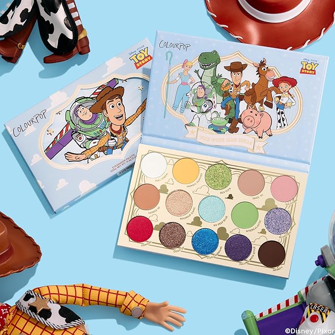 ColourPop x Toy Story Eyeshadow Palette - Multi-Colored, Limited Edition Makeup Palette with Matte & Matte Sparkle Finishes - Buildable, Blendable & High-Pigment Formula - The Toys Are Here (0.61 oz)