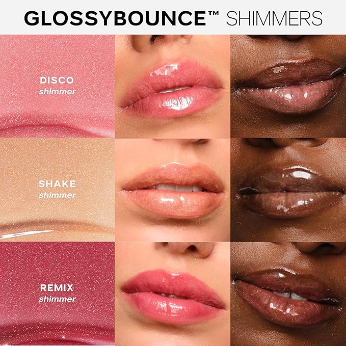 Saie Glossybounce - Hydrating Lip Gloss and Tinted Lip Oil Hybrid with Hyaluronic Acid & Jojoba Oil for Non-Sticky, Ultra-Shiny, Plump & Soft Lips - Everyday Makeup Essential - Shake (.17 oz)