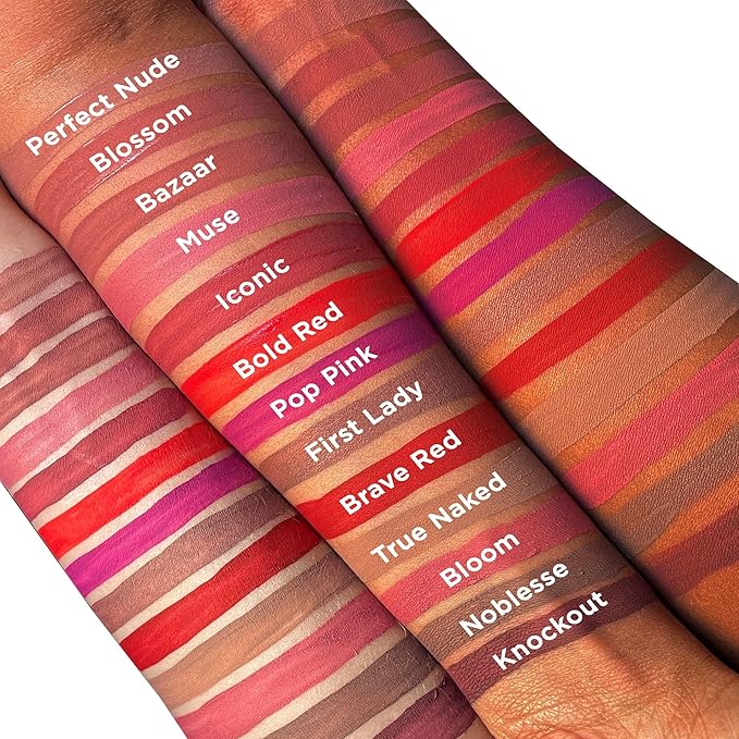 Lord & Berry Timeless Kissproof Semi Matte Liquid Lipsticks Ultra Light & Thin Coverage for Smooth & Nourished Lips Long Lasting Lipstick for Women, Vegan & Cruelty Free Makeup Set, Muse