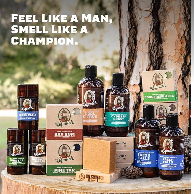 Dr. Squatch Natural Bar Soap for Men - Cold Process Soap with No Harsh Chemicals - Cool Fresh Aloe, Alpine Sage, Spearmint, Bay Rum & Grapefruit IPA (5 oz, 5-Pack)