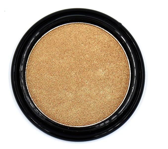 Goddess Glow Nude Gold Beige Glam Baked Shimmer Pressed Powder Single Vegan Eyeshadow; Talc, Paraben & Cruelty Free