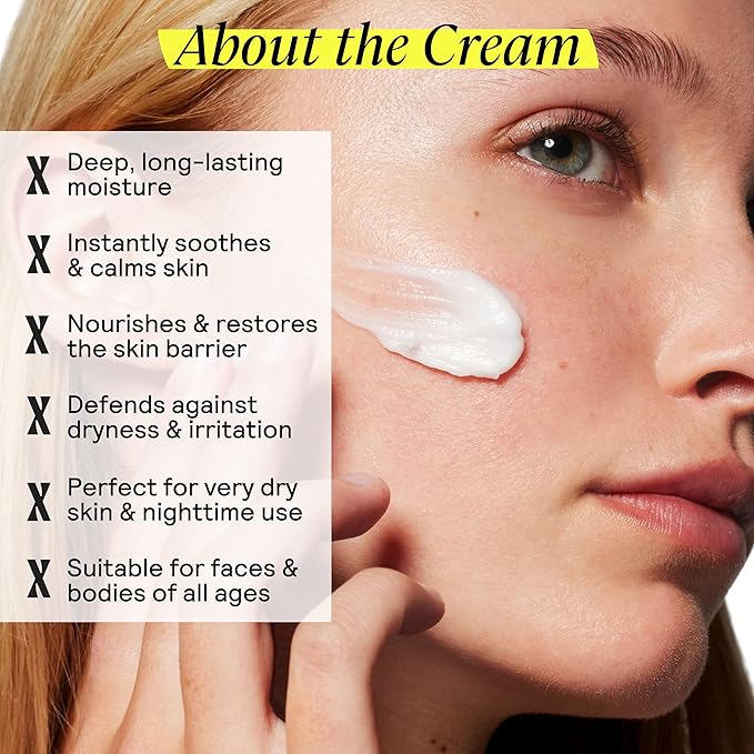 Moisturizing Cream - Facial Moisturizer & Body Cream for Sensitive Skin and NEA Approved for Eczema Relief - Ceramides & Hyaluronic Acid with No Common Irritants