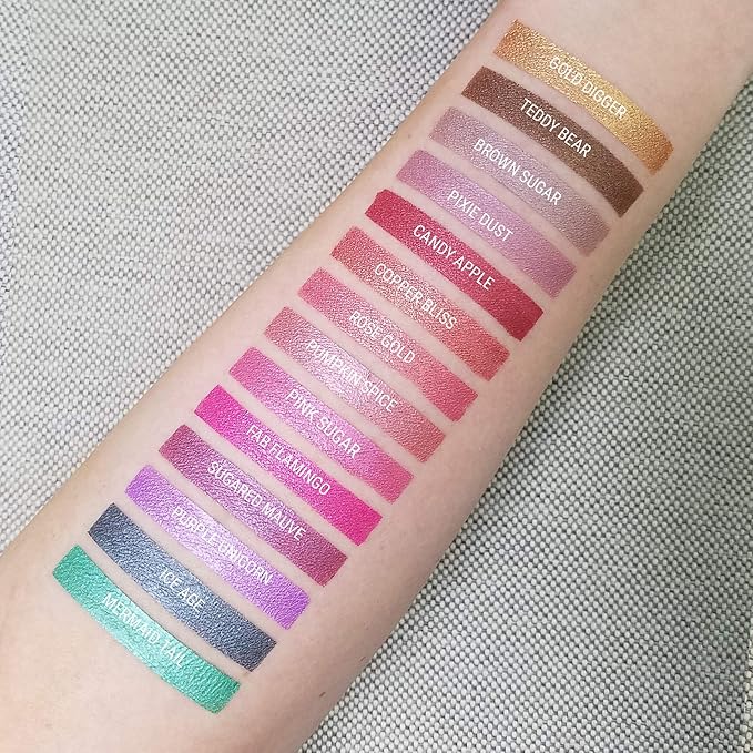 Aromi Sugared Mauve Metallic Liquid Lipstick, Purple Pink Lip Color with Shimmery Finish, Raspberry Mulberry Lipstick, Long-Lasting, Smudge Proof (Sugared Mauve)