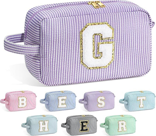 YOOLIFE Graduation Gifts for Teen Girls - Graduation Gifts for Her, Graduation Party Favor, Personalized Monogram Initial Makeup Bag for Teen Girl Gifts Trendy Stuff, Girls Makeup Toiletry Bag G